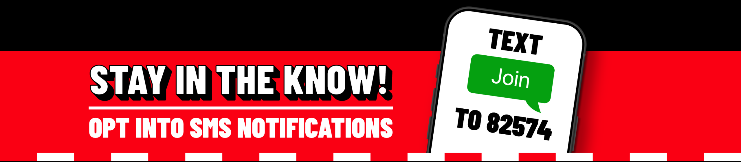 TGI Fridays SMS sign up promotion inviting users to join text alerts for offers and updates